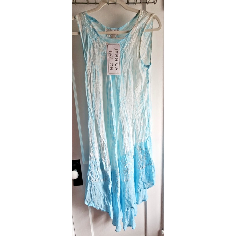 Jessica Taylor one size tiedye embellished embrideryed dress sleeveless